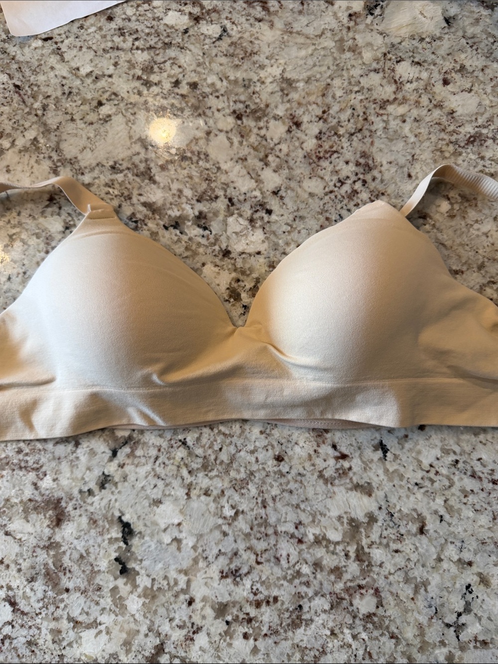 Seamless Nude T-Shirt Bra with Light Padding - Cream XL